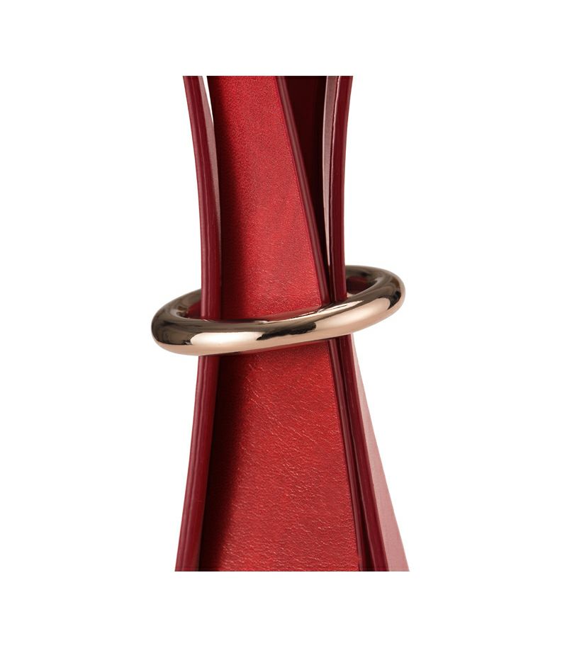 シラサギレザー ワインボトルケース｜レッド