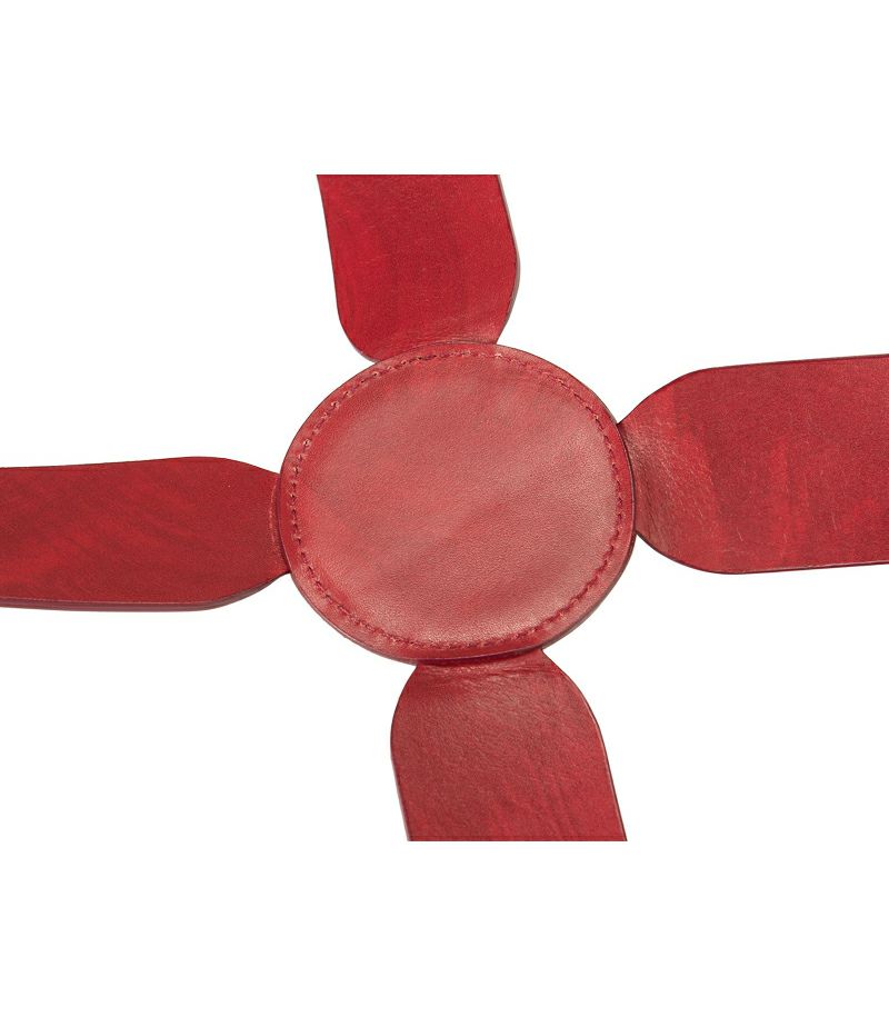 シラサギレザー ワインボトルケース｜レッド