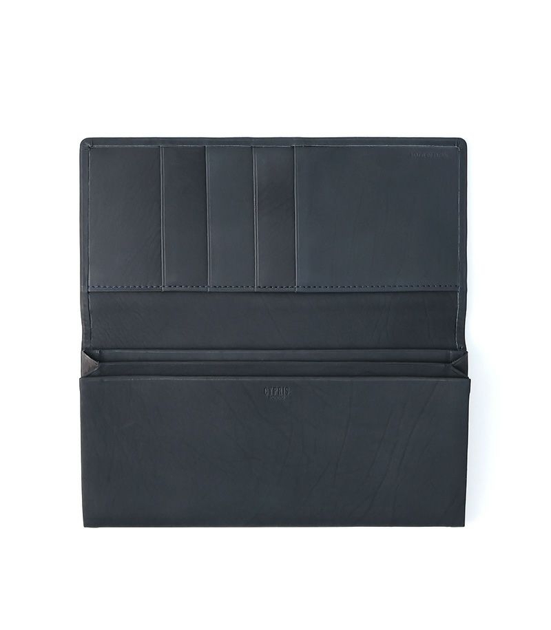 風琴マチ長財布｜レーニアカーフ｜ブラック