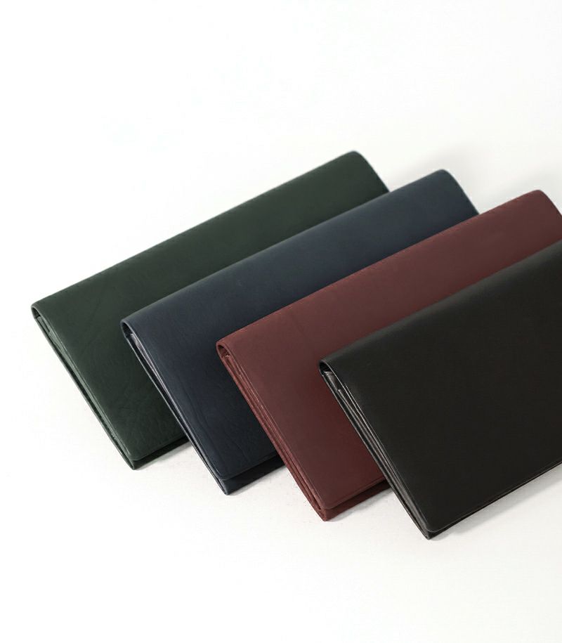 風琴マチ長財布｜レーニアカーフ｜グリーン