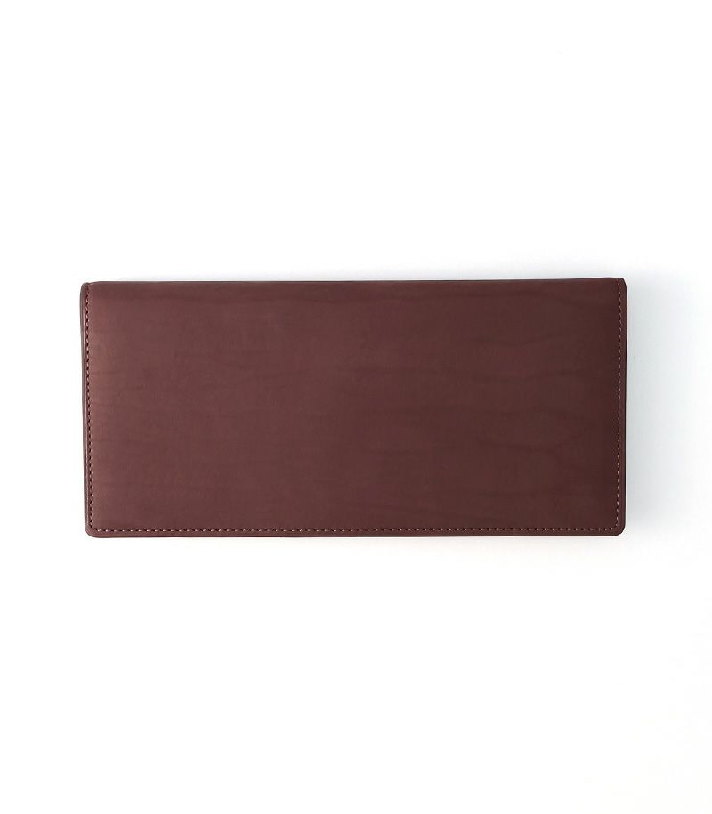 ファスナー付通しマチ長財布｜レーニアカーフ ｜ブラック