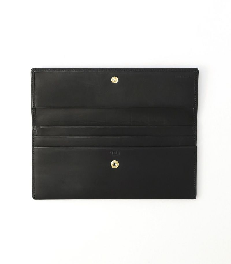  マチなし長財布｜レーニアカーフ ｜ブラック