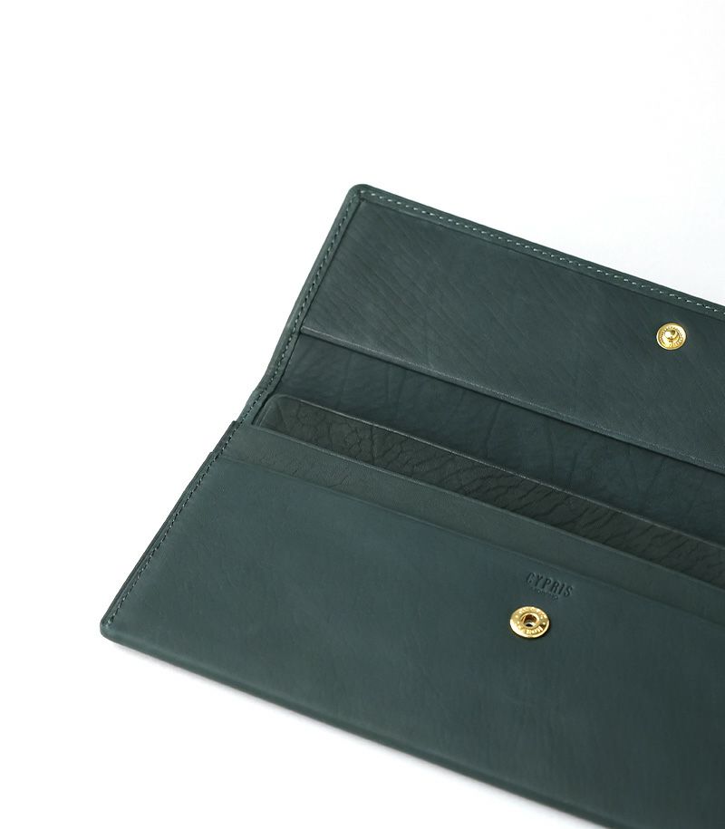  マチなし長財布｜レーニアカーフ ｜ネイビー