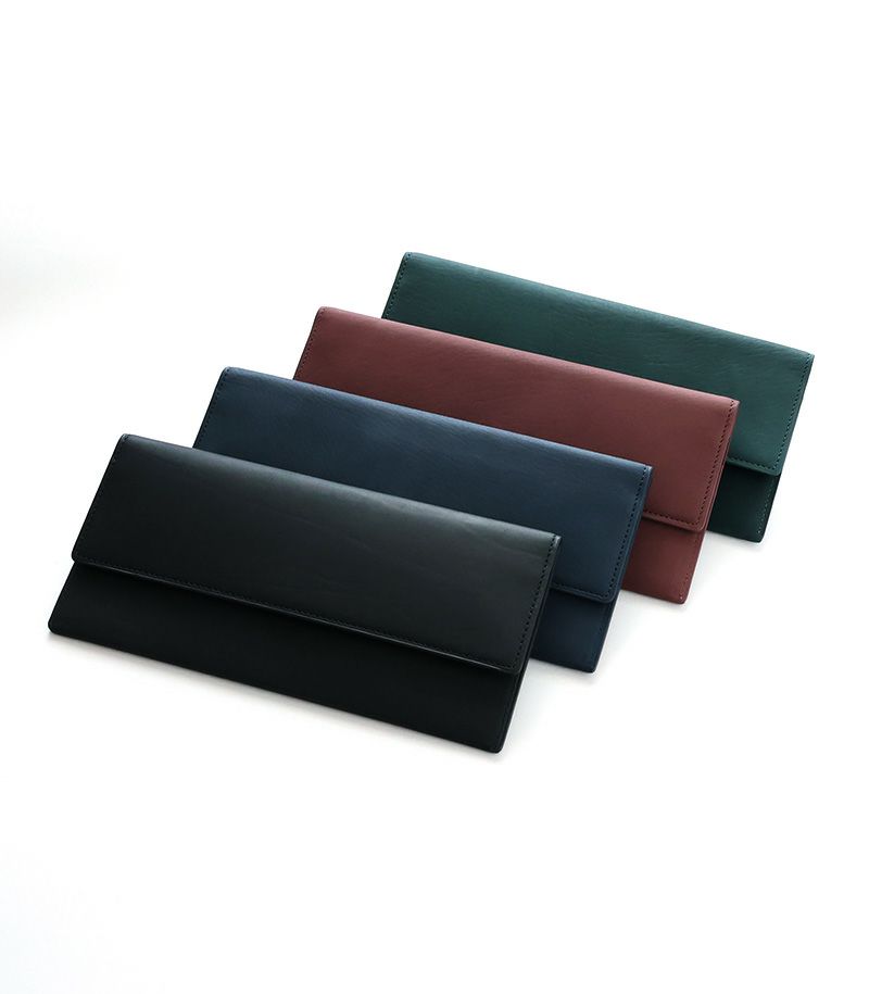  マチなし長財布｜レーニアカーフ ｜グリーン