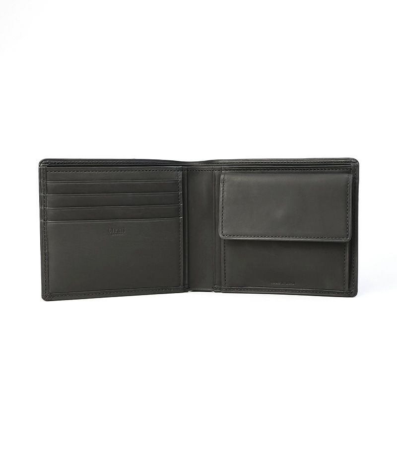 小銭入れ付き札入れ｜レーニアカーフ ｜ブラック