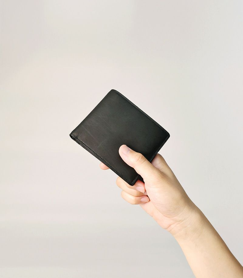 小銭入れ付き札入れ｜レーニアカーフ ｜ワイン