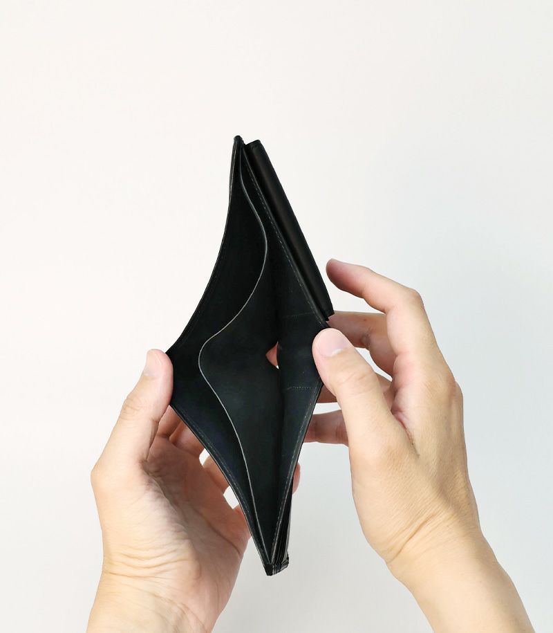 小銭入れ付き札入れ｜レーニアカーフ ｜ワイン