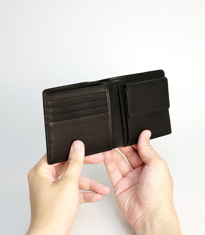 小銭入れ付き札入れ｜レーニアカーフ ｜ワイン