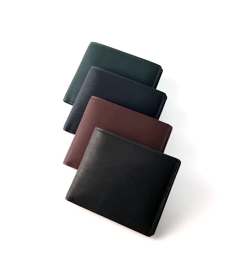 小銭入れ付き札入れ｜レーニアカーフ ｜グリーン