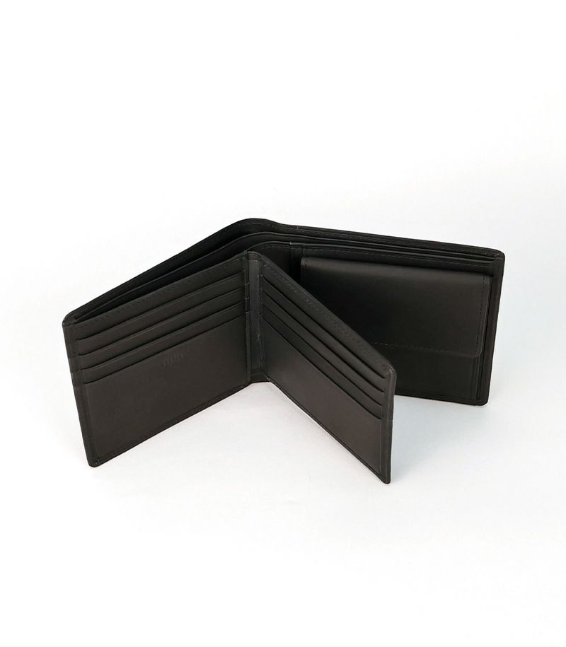 小銭入れ・ベロ付き札入れ｜レーニアカーフ ｜ブラック