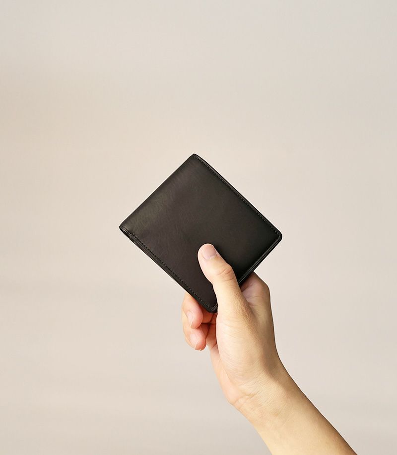 小銭入れ・ベロ付き札入れ｜レーニアカーフ ｜ネイビー