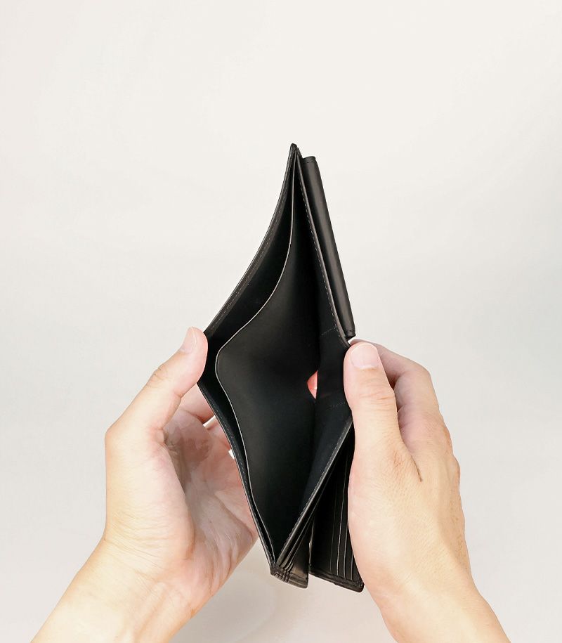 小銭入れ・ベロ付き札入れ｜レーニアカーフ ｜グリーン