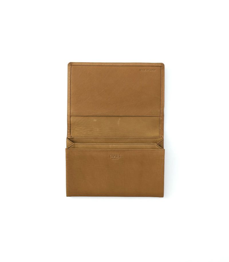 風琴マチ名刺入れ｜レーニアカーフ ｜チャ