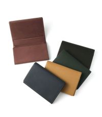 風琴マチ名刺入れ|レーニアカーフ |グリーン