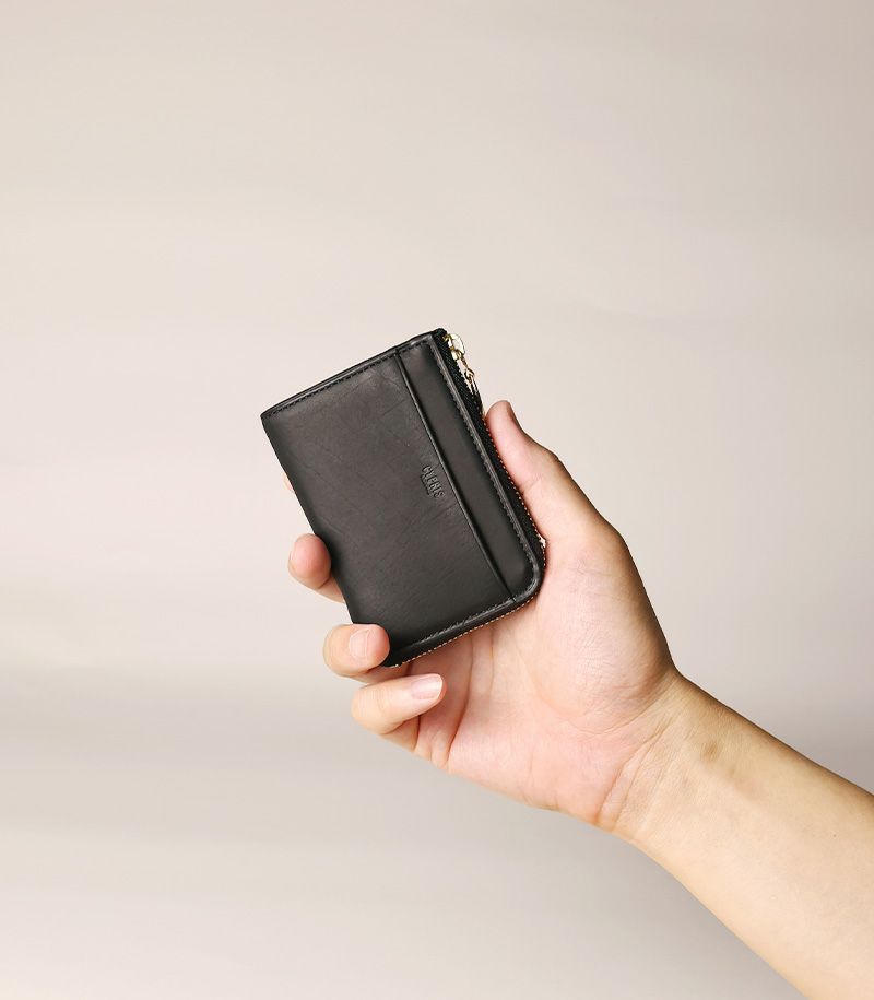 Lファスナー小銭入れ｜レーニアカーフ｜グリーン