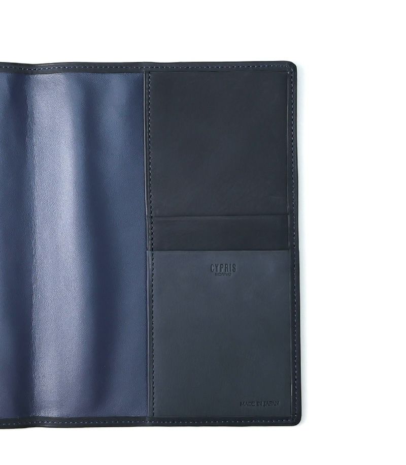 ブックカバー（文庫本サイズ）｜レーニアカーフ ｜ネイビー