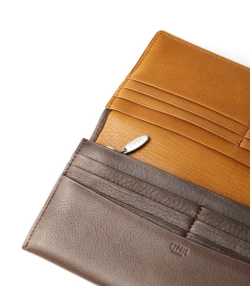 ファスナー付ササマチ長財布｜シルキーキップ |革製品CYPRIS