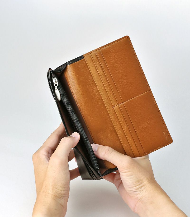 ファスナー付ササマチ長財布