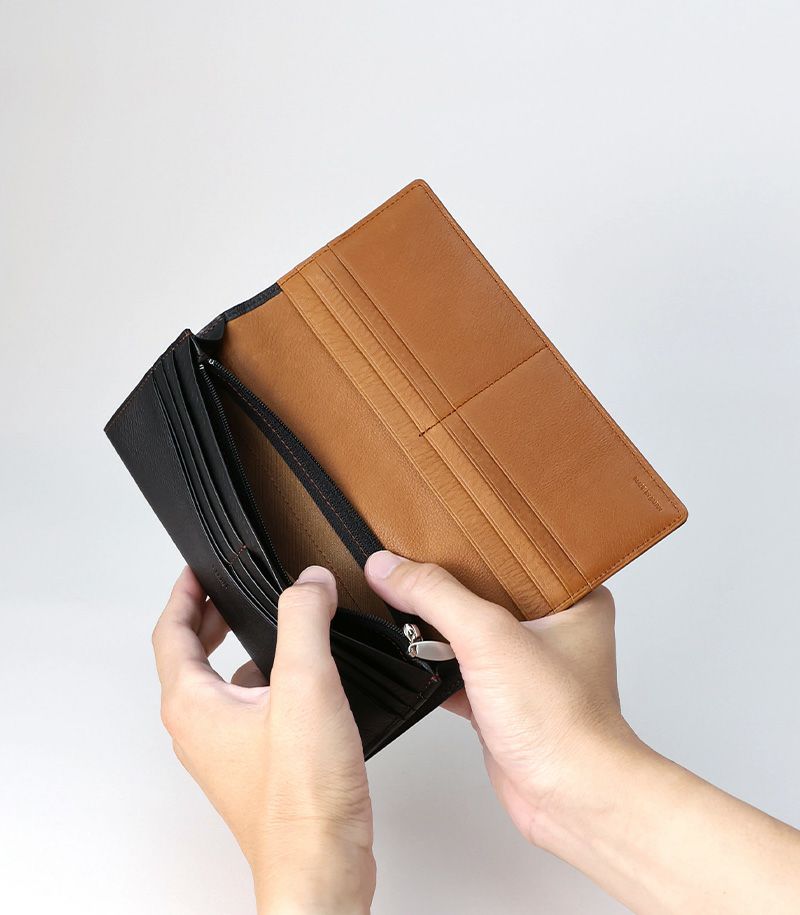 ファスナー付ササマチ長財布