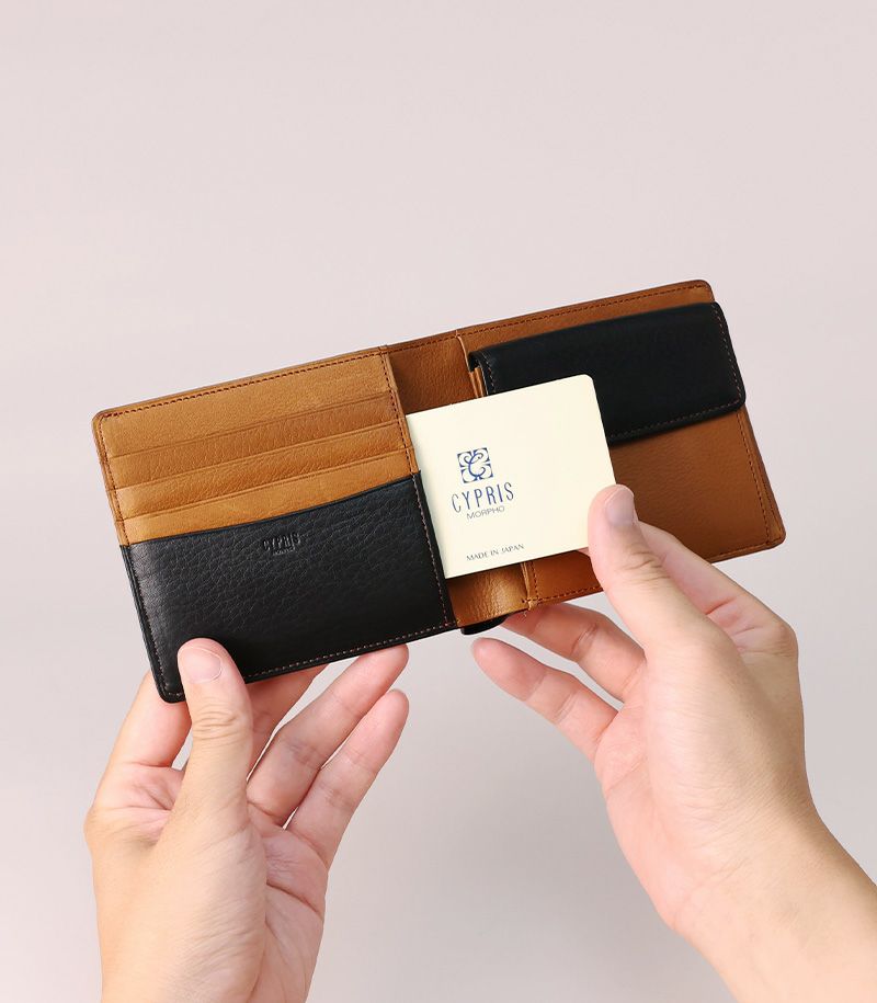 CYPRIS MORPHO シルキーキップ 二つ折り財布 キプロス メンズ 牛革 CYPRIS MORPHO シルキーキップ 二つ折り財布 キプロス メンズ