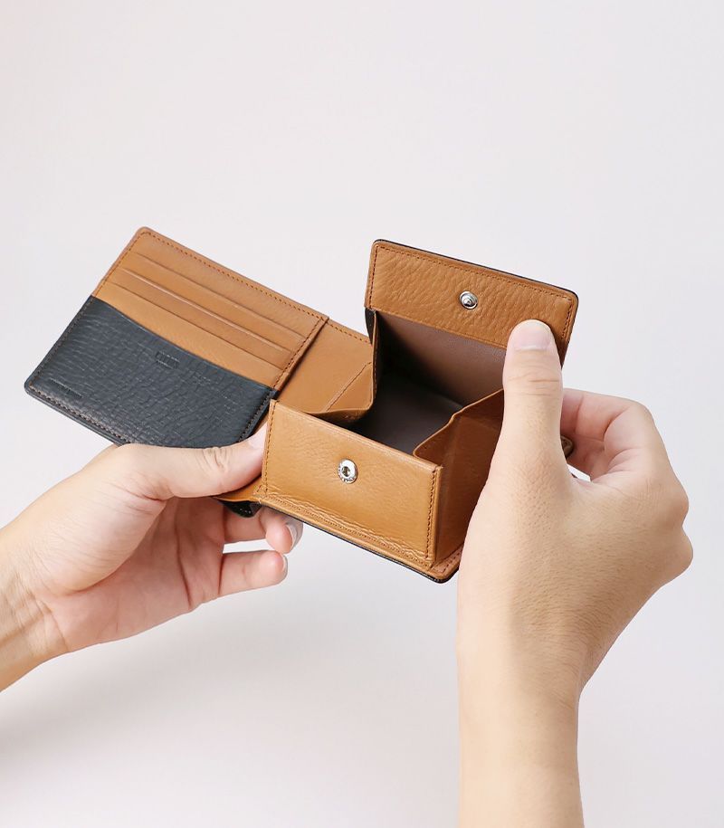 ボックス小銭入れ付き札入れ｜シルキーキップ｜グリーン