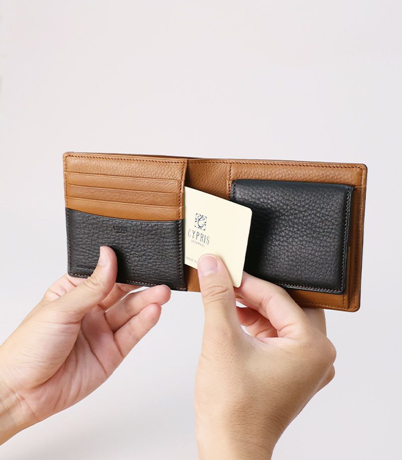 ボックス小銭入れ付き札入れ｜シルキーキップ｜グリーン