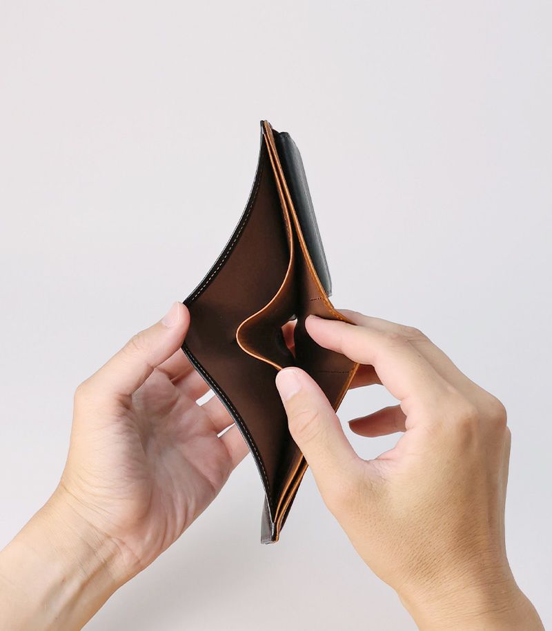 ボックス小銭入れ付き札入れ｜シルキーキップ｜グリーン