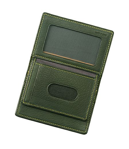 【特価！】ディアレザー二つ折り財布+名刺入れ ゴートレザー二つ折り財布（札入れ）(日・オフィス・ヒロ)（週刊