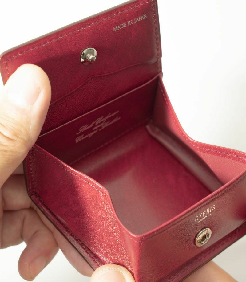 Caisse d'Epargne ウインタージャケット　ケースデパーニュ Box coin purse | Cordovan & CYPRIS Cirasagi Leather | CYPRIS