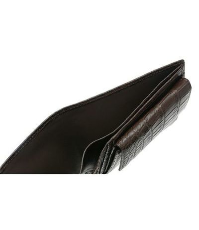 二つ折り財布(小銭入れ付き札入)｜マットクロコダイル