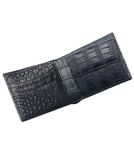 二つ折り財布(小銭入れ付き札入)｜マットクロコダイル