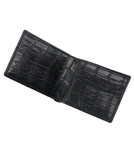 二つ折り財布(カード札入)｜マットクロコダイル
