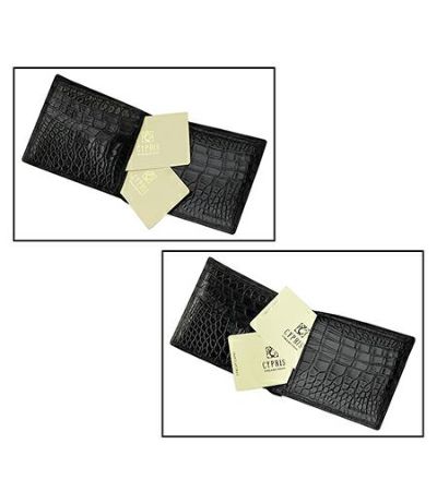 二つ折り財布(カード札入)｜マットクロコダイル