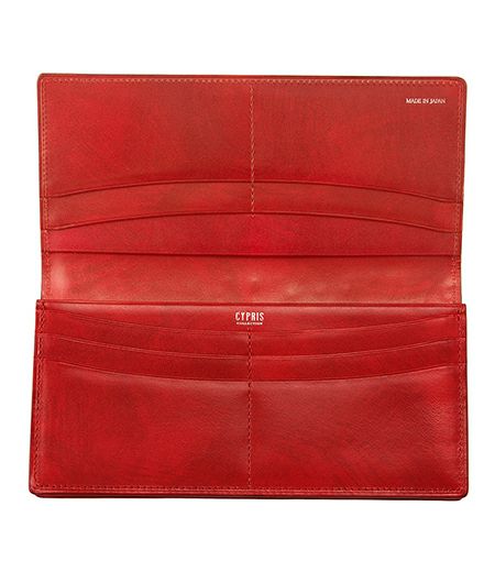 長財布(通しマチ束入)｜艶クロコダイル＆シラサギレザー