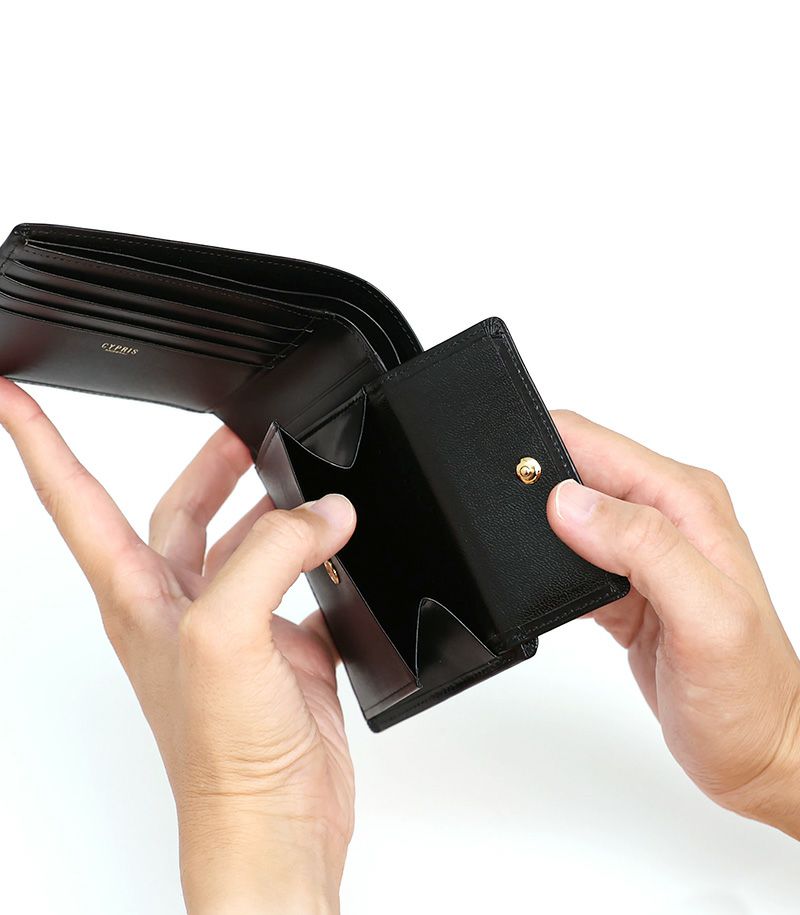 革財布メンズ,キプリス,革 二つ折り財布