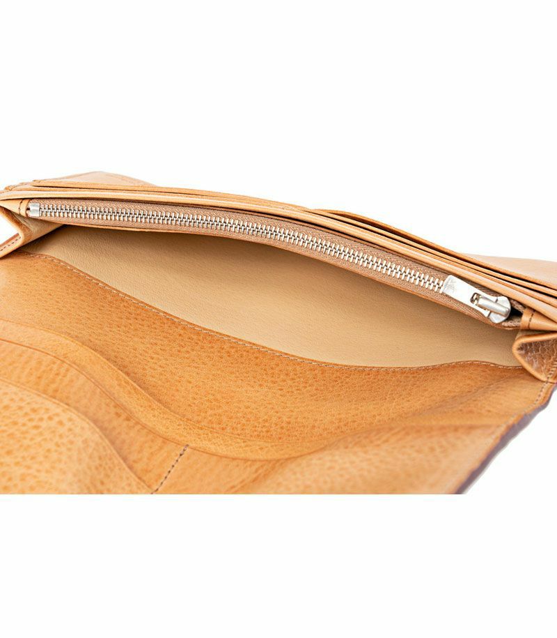 長財布(小銭入れ付きササマチ束入)｜オイルシェルコードバン＆ヴァケッタレザー