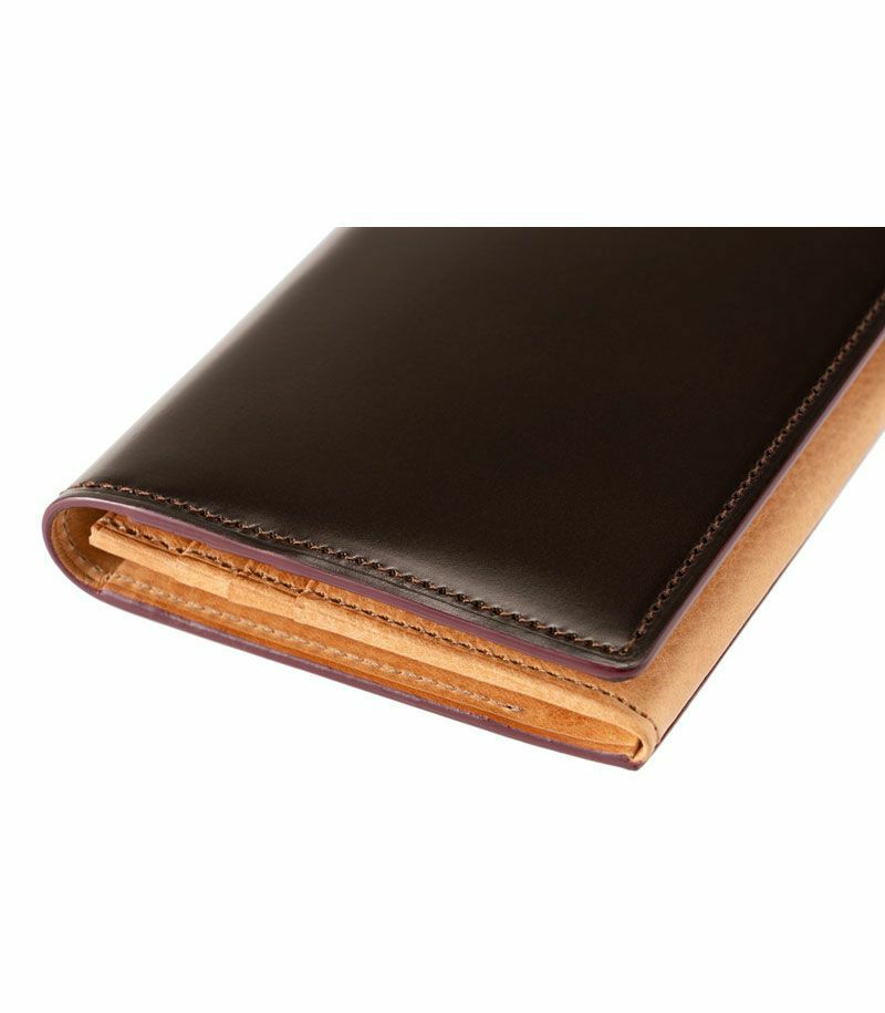 長財布(小銭入れ付きササマチ束入)｜オイルシェルコードバン＆ヴァケッタレザー