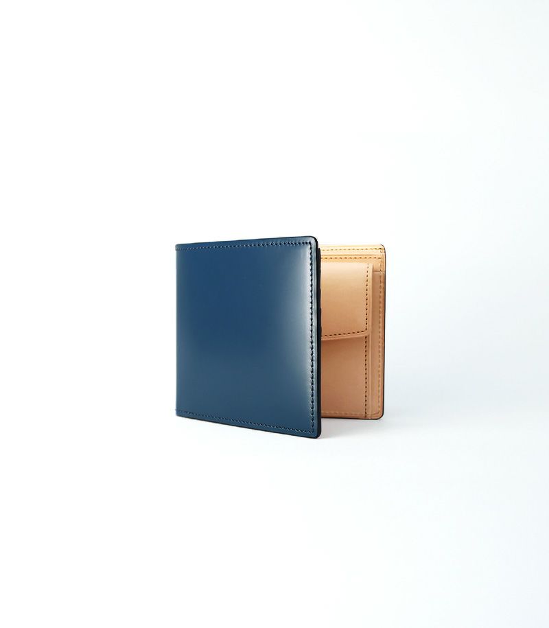 二つ折り財布(小銭入れ付き札入)｜コードバン＆ベジタブルタンニンレザー