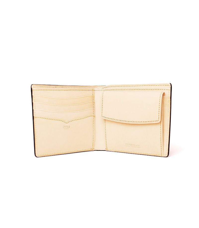 二つ折り財布(小銭入れ付き札入)｜コードバン＆ベジタブルタンニンレザー