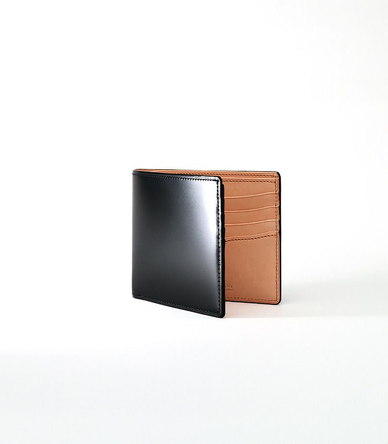 二つ折り財布(カード札入)｜コードバン＆ベジタブルタンニンレザー
