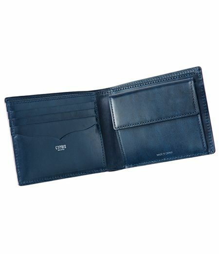 二つ折り財布(小銭入れ付き札入)｜ブライドルレザー＆ルーガショルダー 