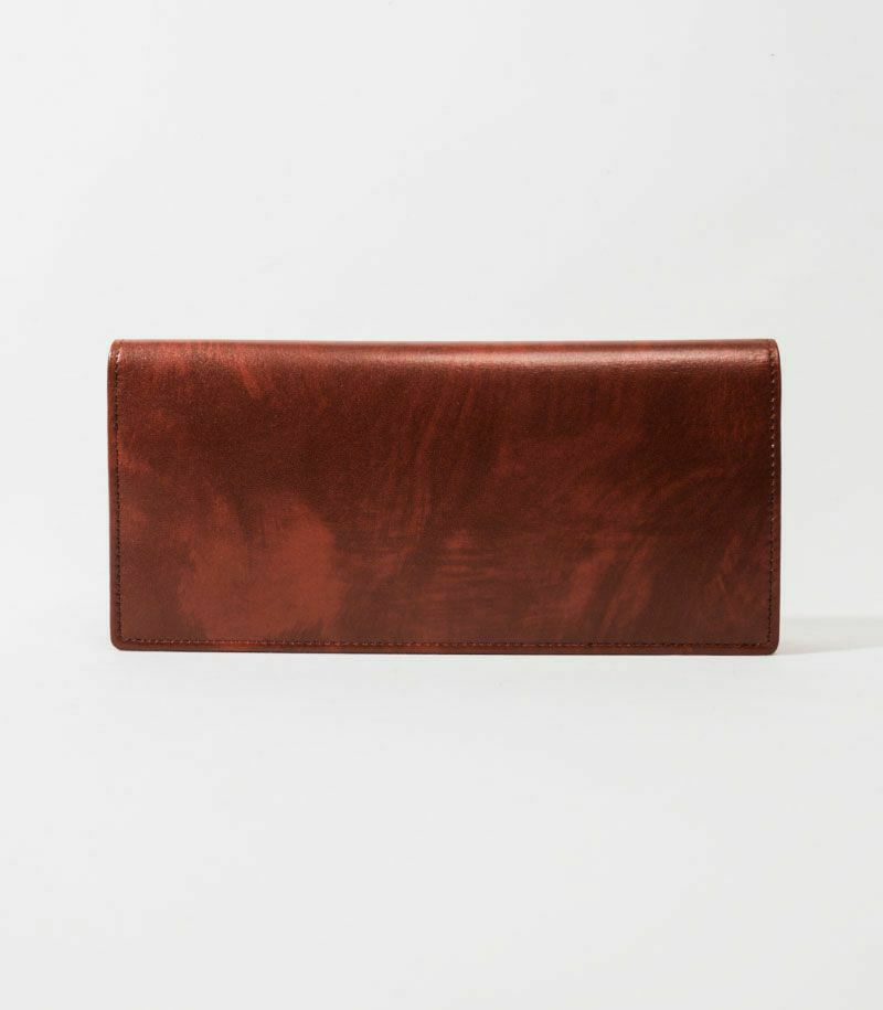 ファスナー付ササマチ長財布｜コードバン＆シラサギレザーコードバン