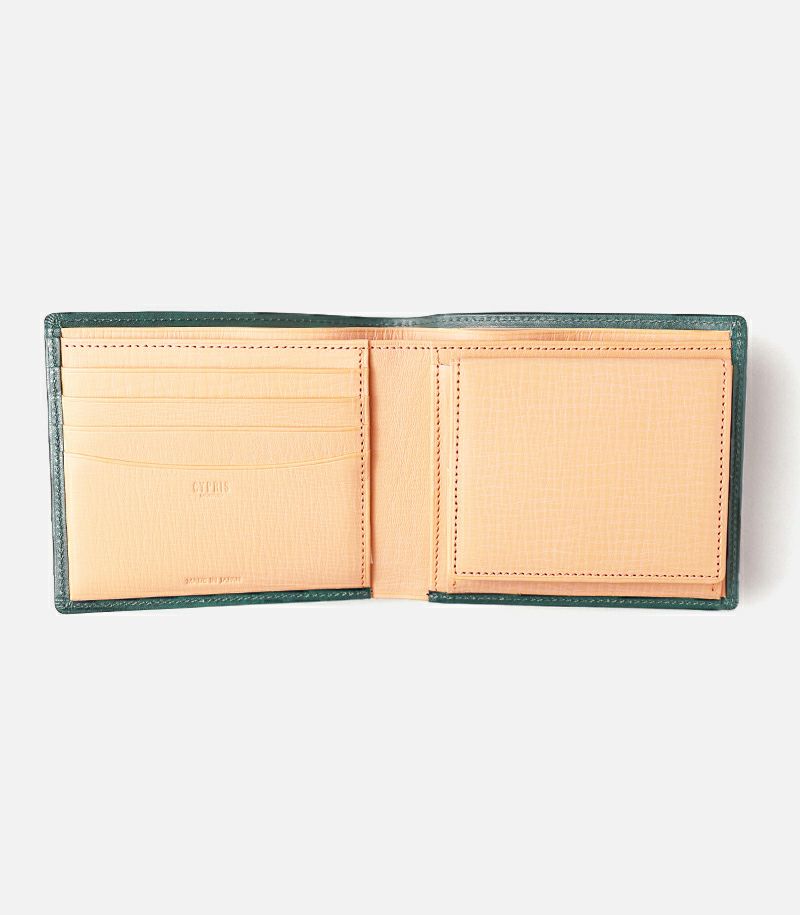 二つ折り財布(ＢＯＸ小銭入れ付き札入)｜シラサギレザー 