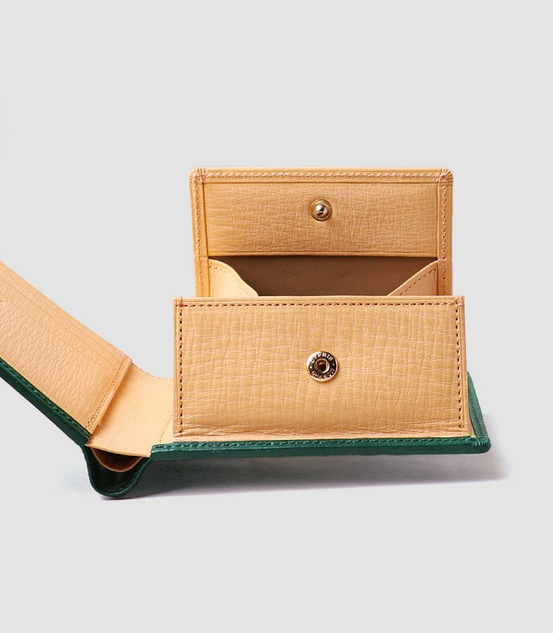 二つ折り財布(ＢＯＸ小銭入れ付き札入)｜シラサギレザー 