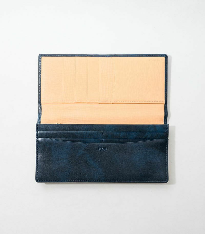 ファスナー付通しマチ長財布｜シラサギレザー |革製品CYPRIS（キプリス  