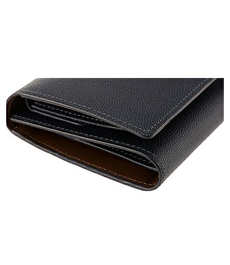 キプリスコンパクト三つ折り財布ペルラネラ8422 (ブラック/レッド