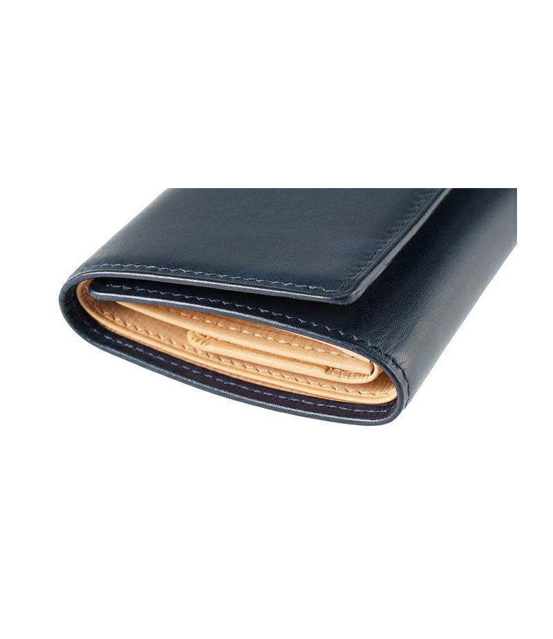 黒いレザー三つ折り財布 sankyo shokai 財布 クロコダイルレザー本革ミニ財布三つ折り