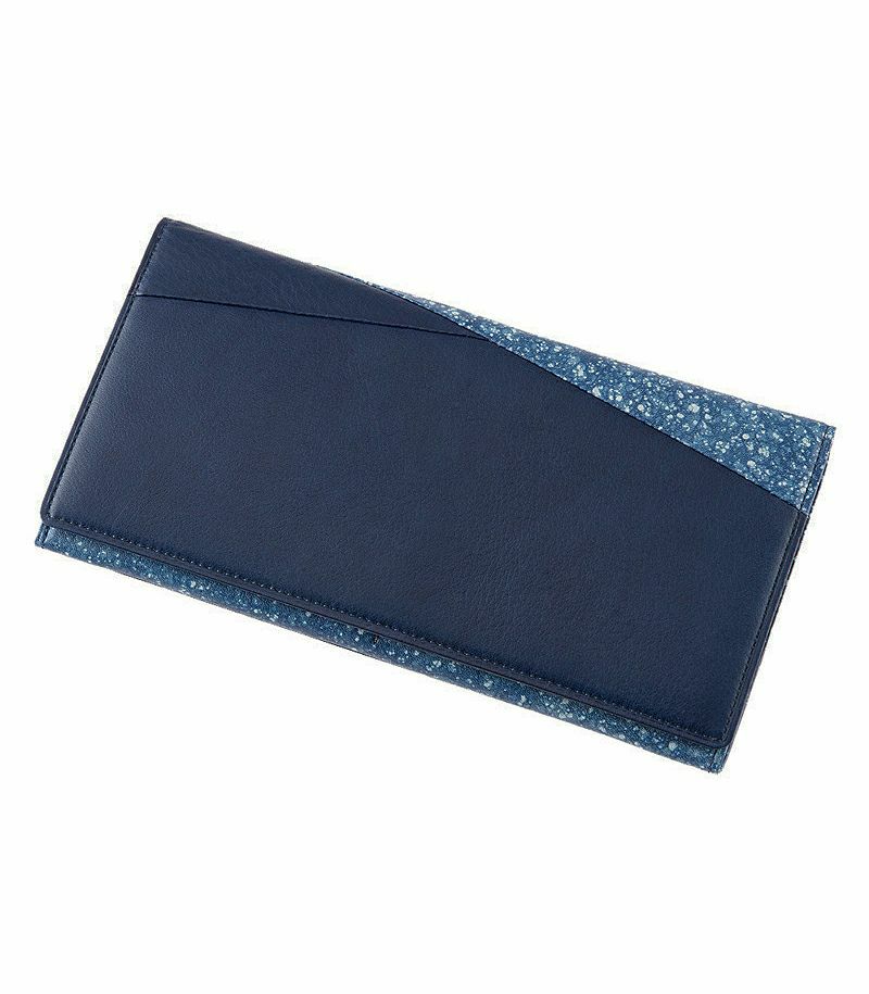 ファスナー付ササマチ長財布｜藍（アイ） 