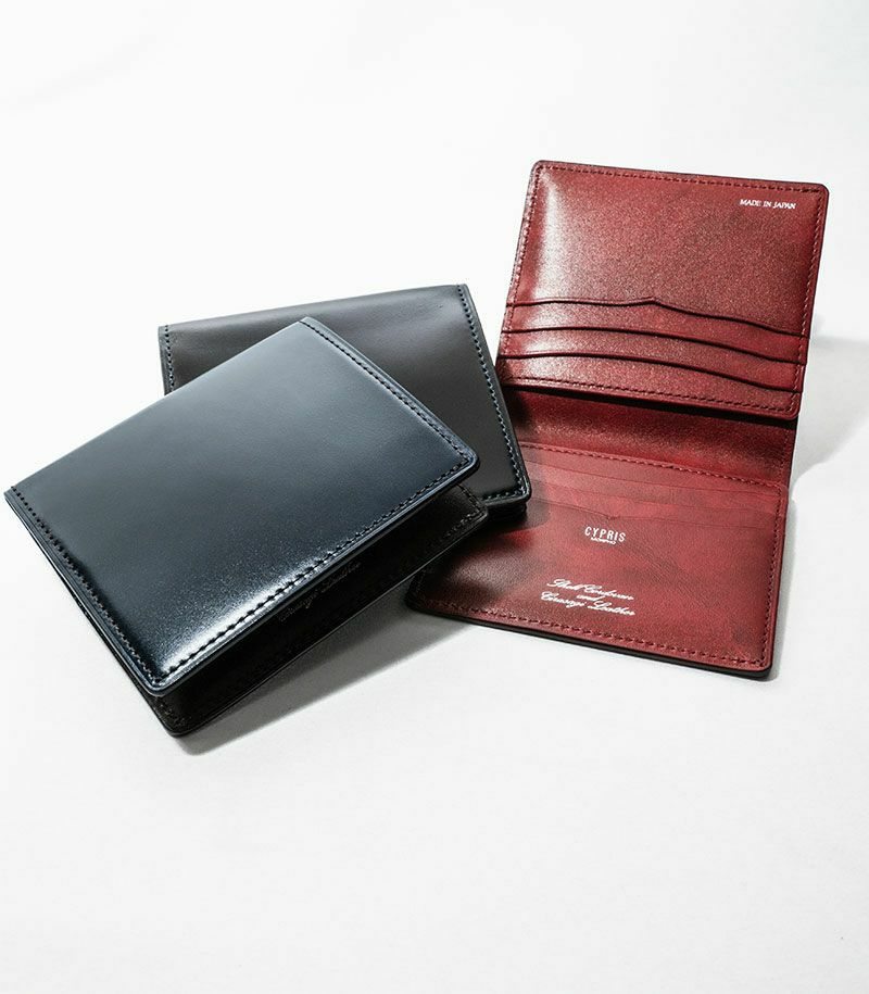 コンパクトカード札入れ｜コードバン＆シラサギレザー |革製品CYPRIS  