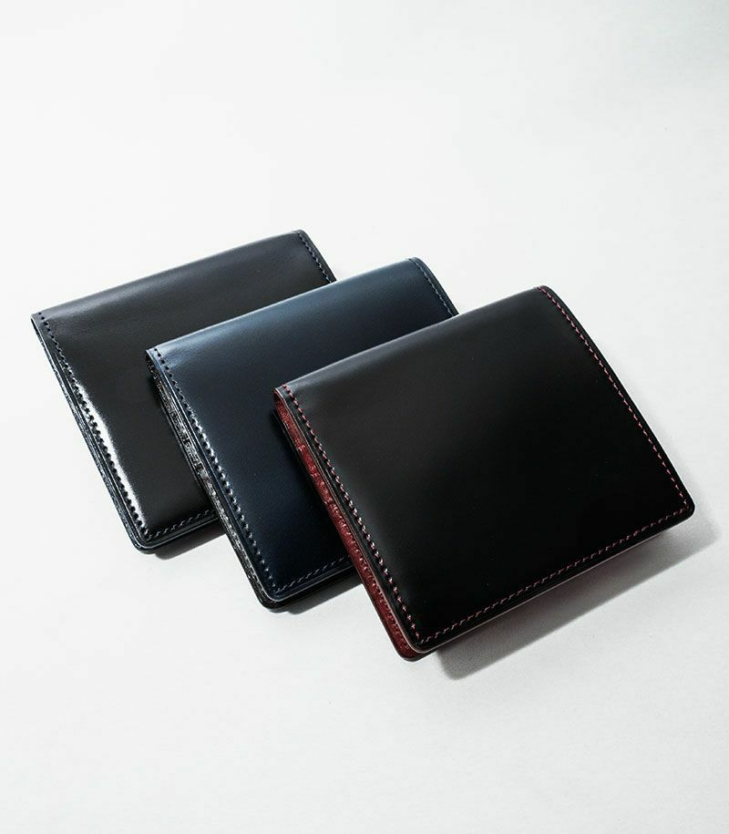 Compact card wallet | Cordovan & CYPRIS Cirasagi Leather